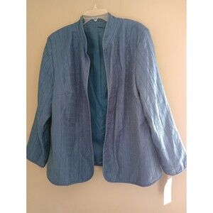 NWT Alfred Dunner Lightweight Open Front Blazer Jacket Size 20W